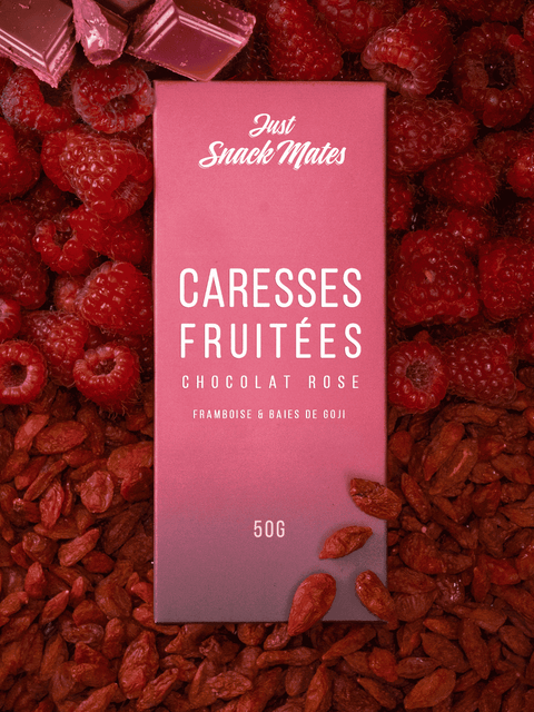 Caresses fruitées - Chocolat rose aphrodisiaque 50g